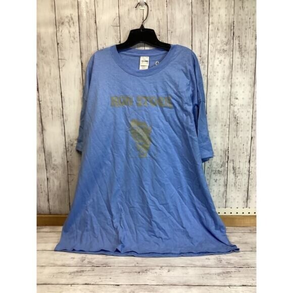 TROPICAL Y2K BOHO INDIE Custom Ink Mens T-Shirt Short Sleeve Blue Run Stock 3XL - Picture 1 of 4